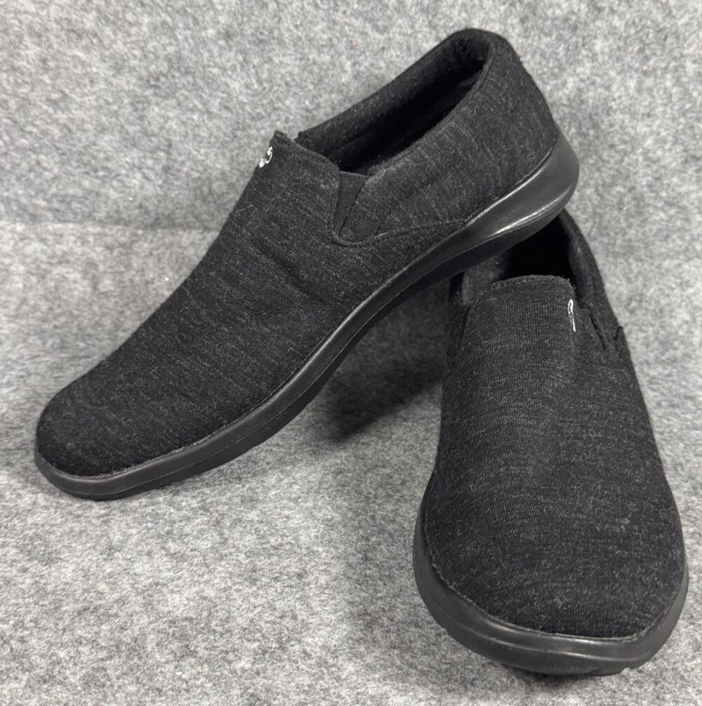 Merinos Slip-On Comfort Shoes Women’s 8W US Australian Wool Black/Black Sole